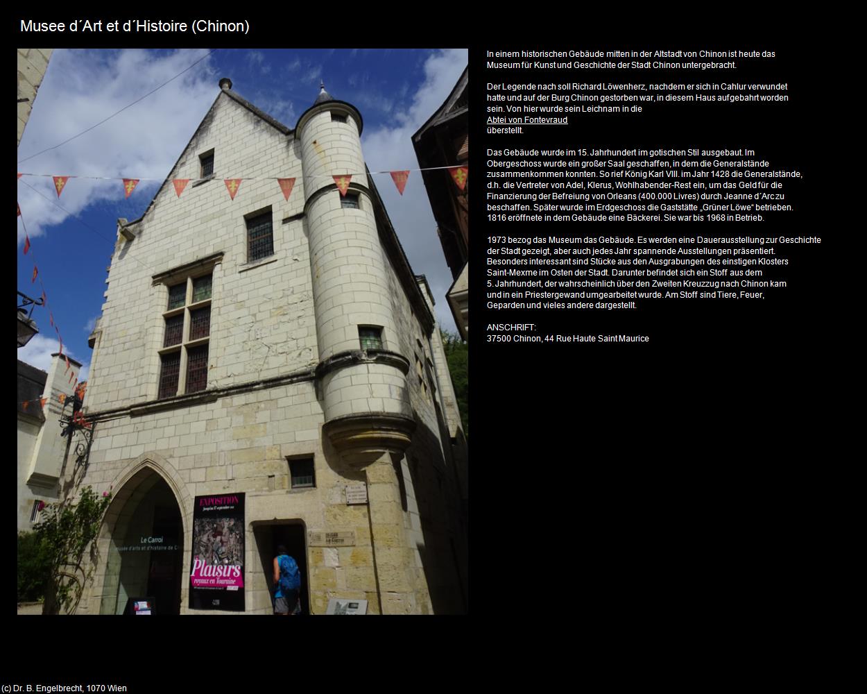 Musee d‘Art et d‘Histoire (Chinon (FR-CVL)) in Kulturatlas-FRANKREICH(c)B.Engelbrecht