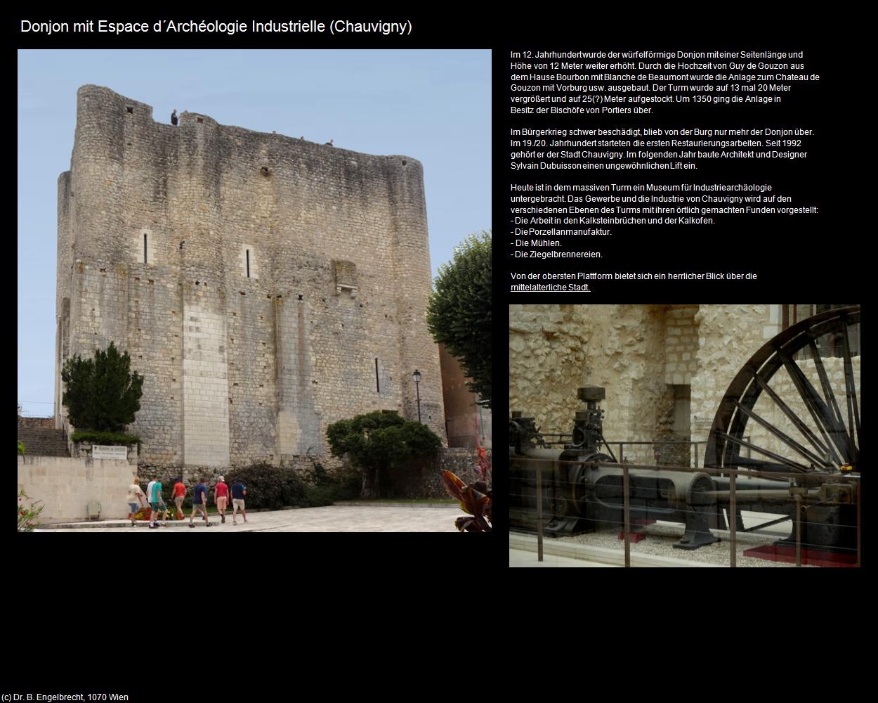 Donjon mit Espace d‘Archéologie Industrielle (Chauvigny (FR-NAQ)) in Kulturatlas-FRANKREICH(c)B.Engelbrecht