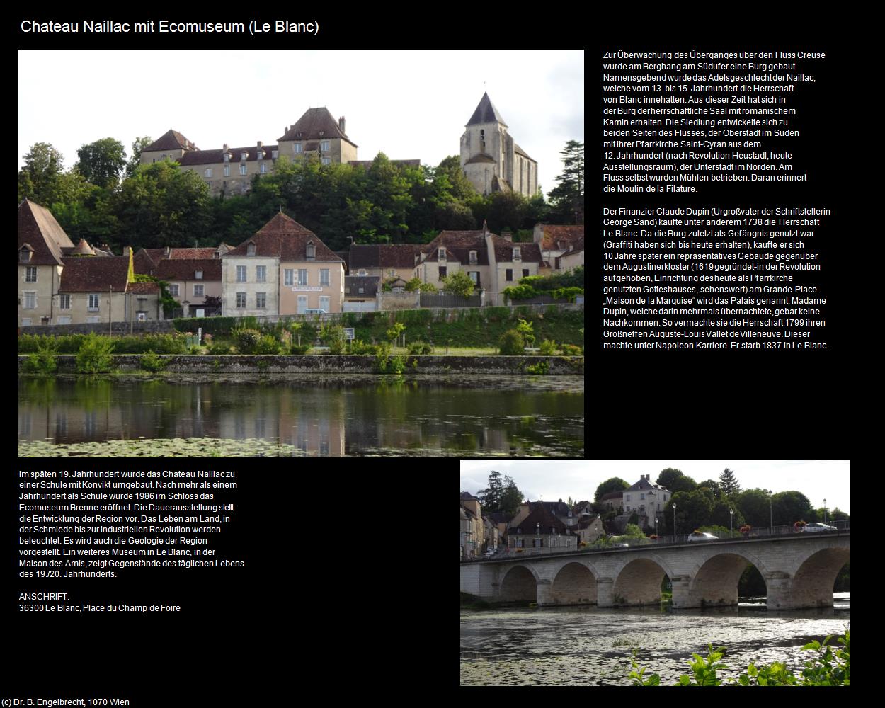 Chateau Naillac mit Ecomuseum (Le Blanc (FR-CVL)) in Kulturatlas-FRANKREICH