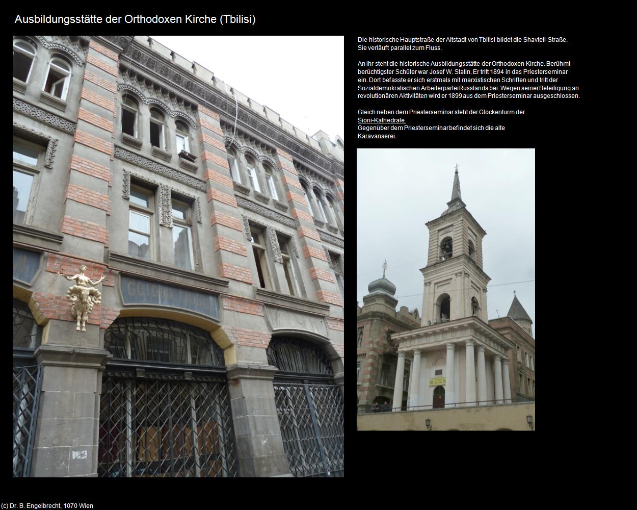 Ausbildungsstätte der Orthodoxen Kirche  (Tbilisi/Tiflis) in GEORGIEN(c)B.Engelbrecht