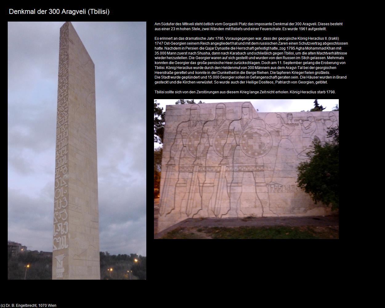 Denkmal der 300 Aragveli (Tbilisi/Tiflis) in GEORGIEN