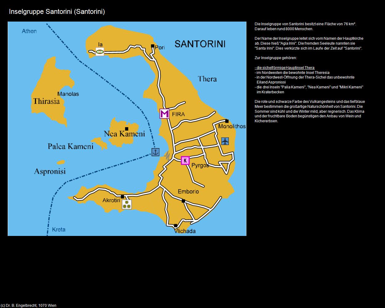 Inselgruppe Santorini (SANTORINI) in KRETA und SANTORIN(c)B.Engelbrecht