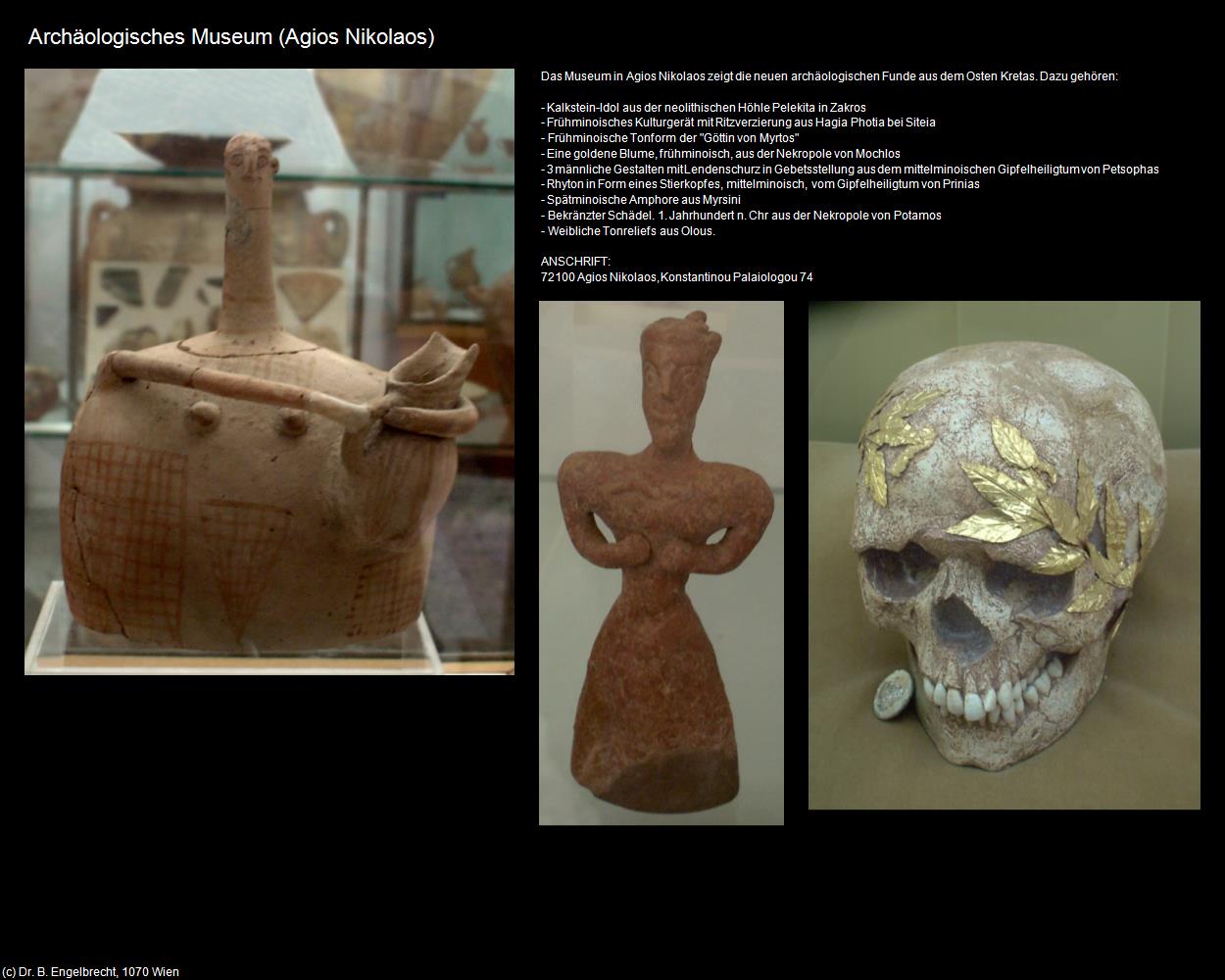 Archäologisches Museum  (Agios Nikolaos) in KRETA und SANTORIN