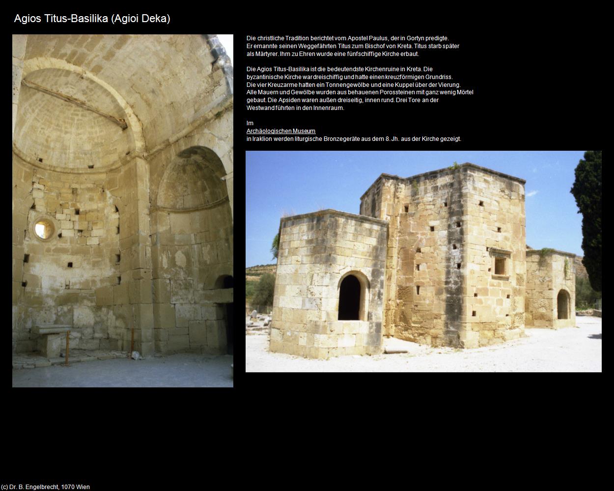 Agios Titus-Basilika (Agioi Deka in der Gemeinde Gortyna/Gortis) in KRETA und SANTORIN(c)B.Engelbrecht