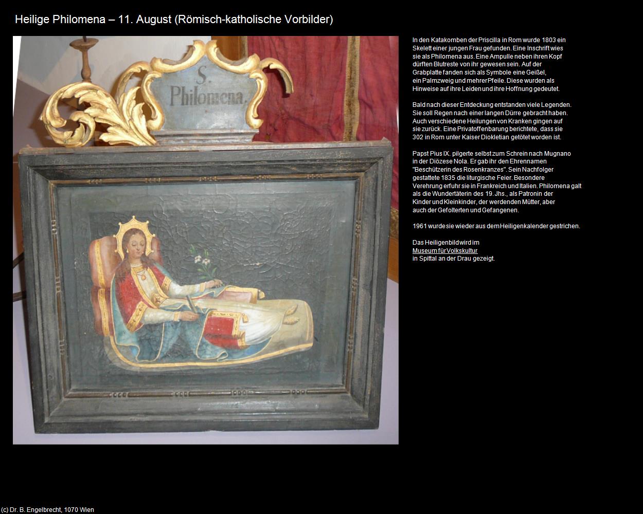 Hl. Philomena - 11. August  (Römisch-katholische Heilige) in Leben-und-Arbeiten-einst(c)B.Engelbrecht
