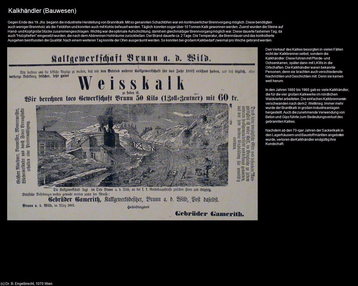 Kalkhändler (Bauwesen) in Leben-und-Arbeiten-einst