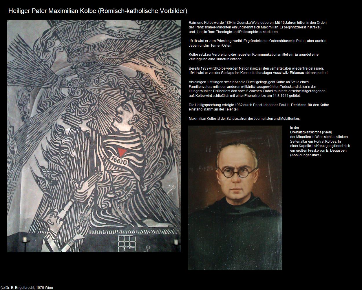 Hl. Pater Maximilian Kolbe (Römisch-katholische Heilige) in Leben-und-Arbeiten-einst(c)B.Engelbrecht