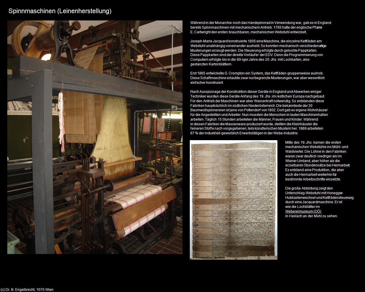Spinnmaschinen (Leinenherstellung) in Leben-und-Arbeiten-einst(c)B.Engelbrecht