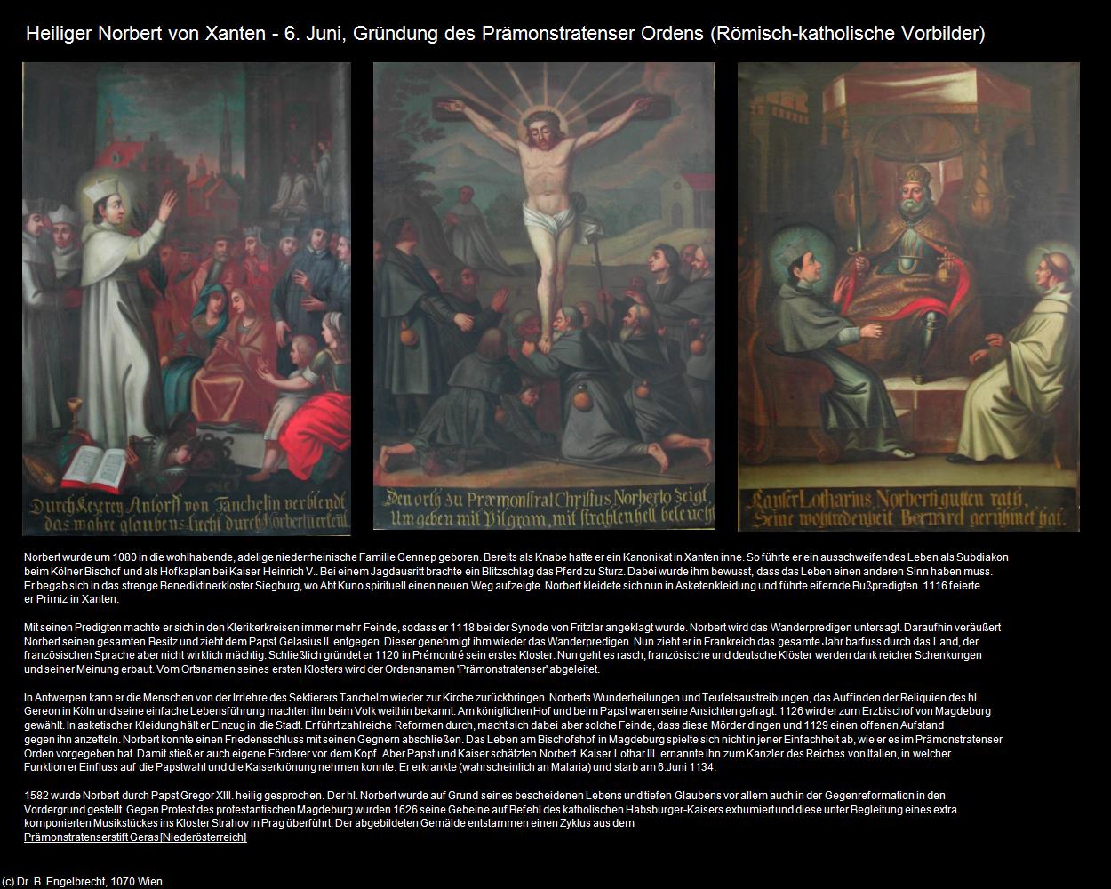Hl. Norbert von Xanten - 6. Juni (Römisch-katholische Heilige) in Leben-und-Arbeiten-einst(c)B.Engelbrecht