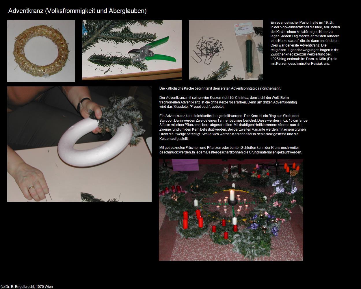 Adventkranz (Volksfrömmigkeit und Aberglauben) in Leben-und-Arbeiten-einst