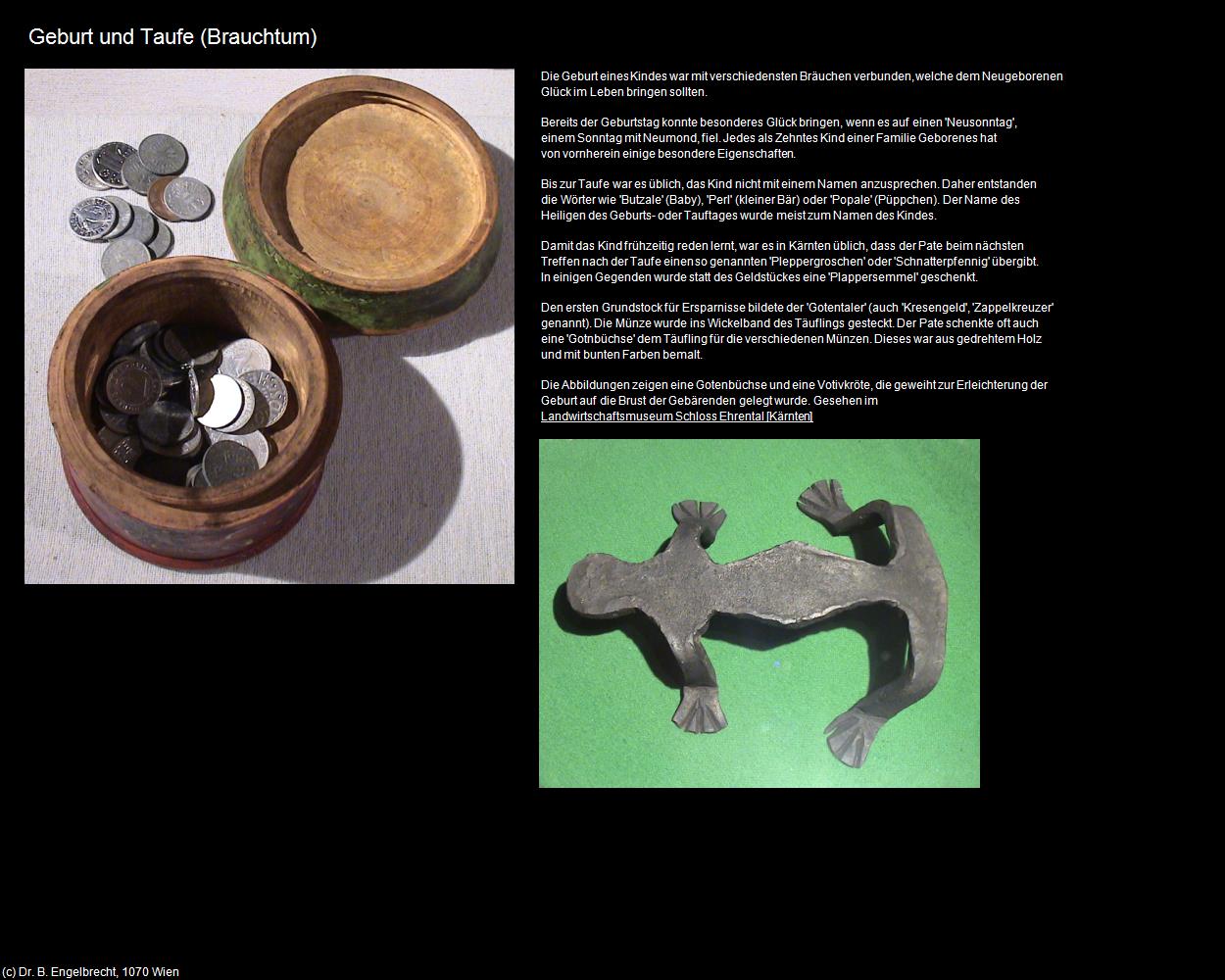 Geburt und Taufe  (Lebensabschnitte) in Leben-und-Arbeiten-einst(c)B.Engelbrecht