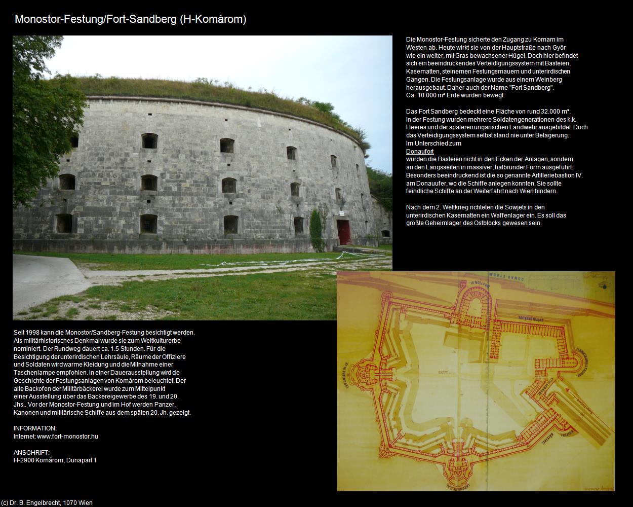 Monostor-Festung/Fort Sandberg (H-Komárom) (Komárom) in Kulturatlas-UNGARN(c)B.Engelbrecht