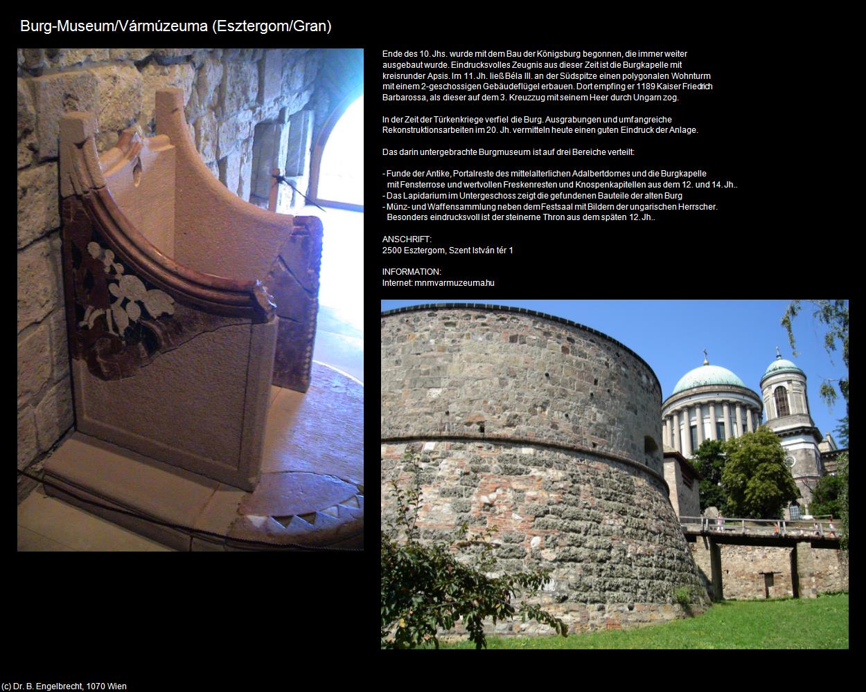 Burg-Museum/Vármúzeuma (Esztergom/Gran) in Kulturatlas-UNGARN