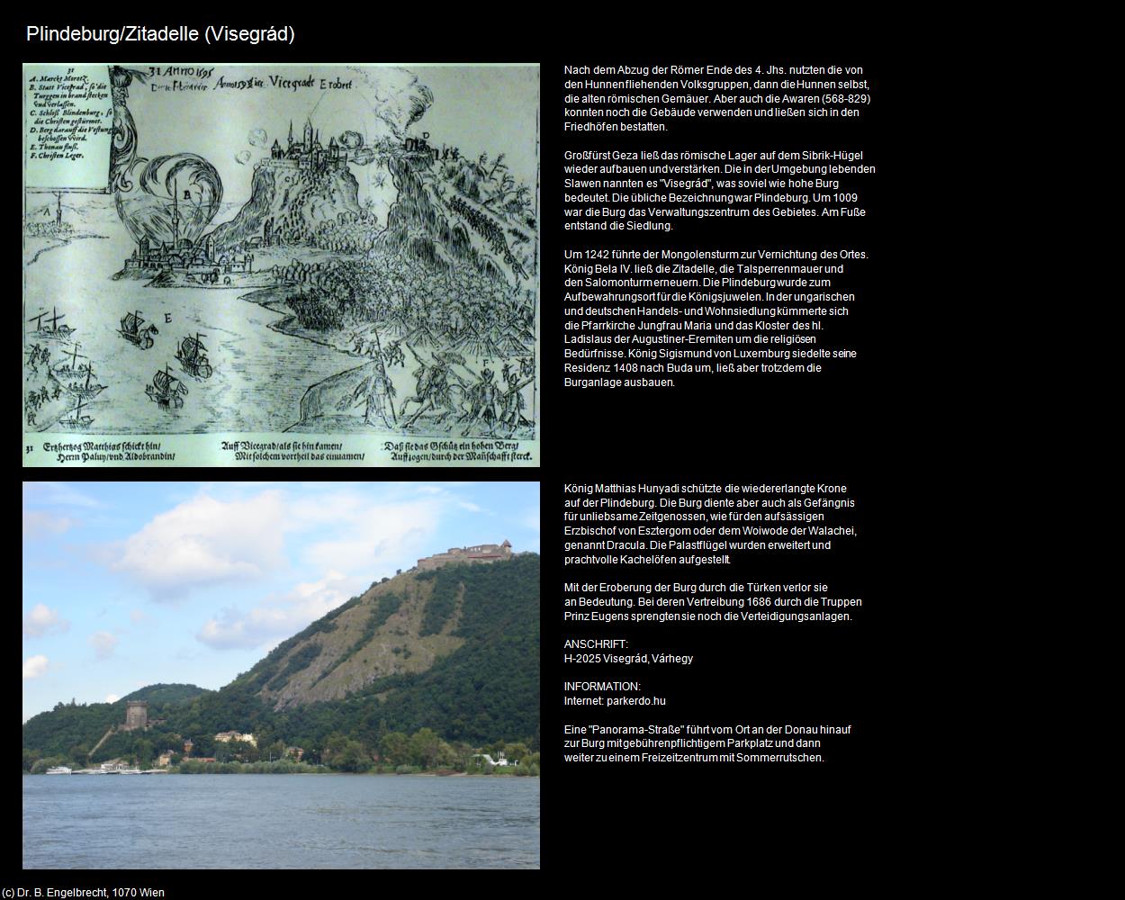 Plindeburg/Zitadelle  (Visegrád) in Kulturatlas-UNGARN