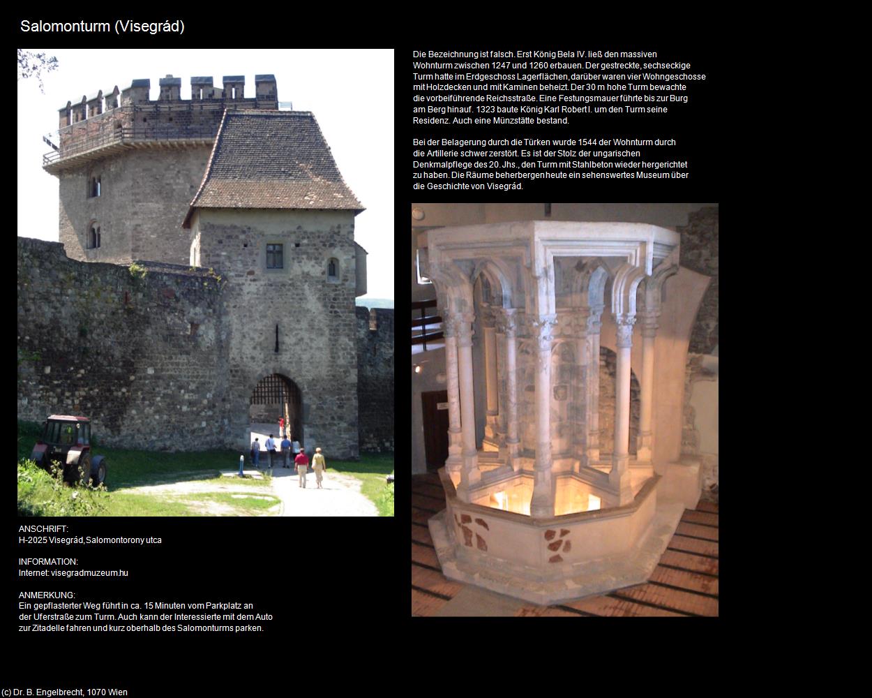 Salomonturm (Visegrád) in Kulturatlas-UNGARN