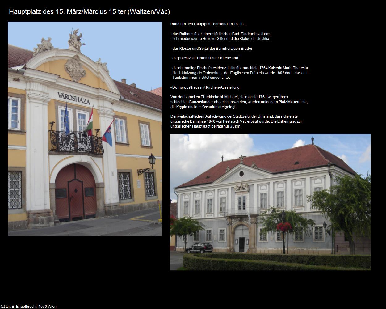 Hauptplatz des 15. März  (Vác/Waitzen) in Kulturatlas-UNGARN(c)B.Engelbrecht
