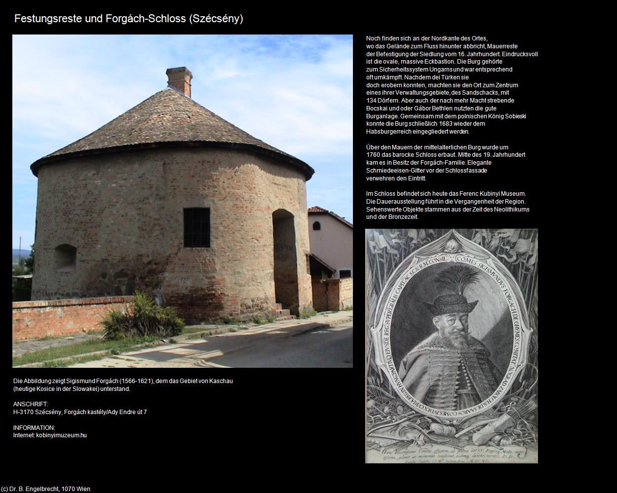 Festungsreste und Forgách-Schloss (Szécsény) in Kulturatlas-UNGARN