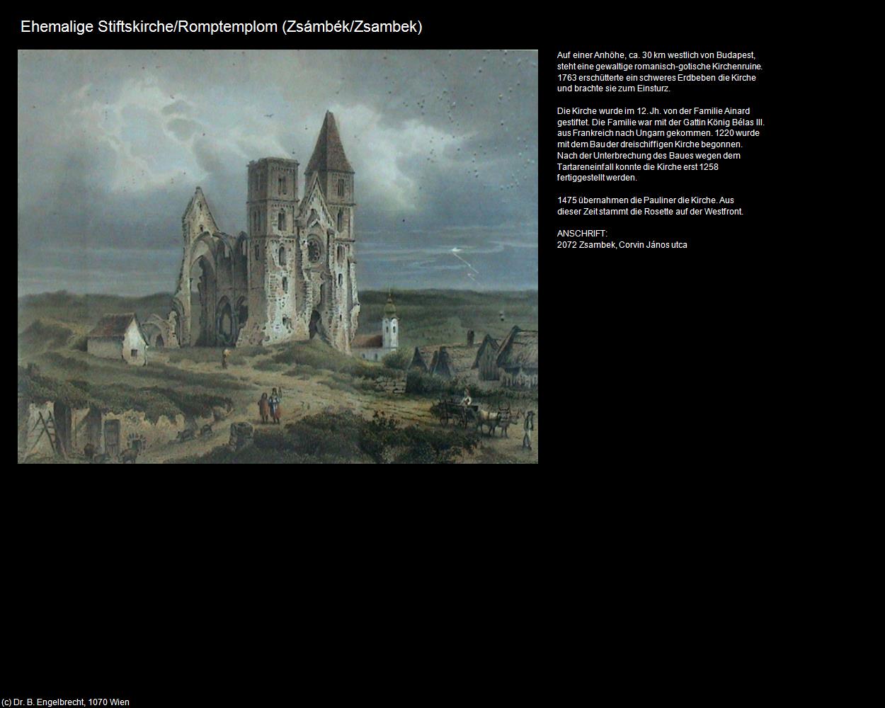 Ehem. Stiftskirche/Romtemplom (Zsámbéki/Zsambek) in Kulturatlas-UNGARN