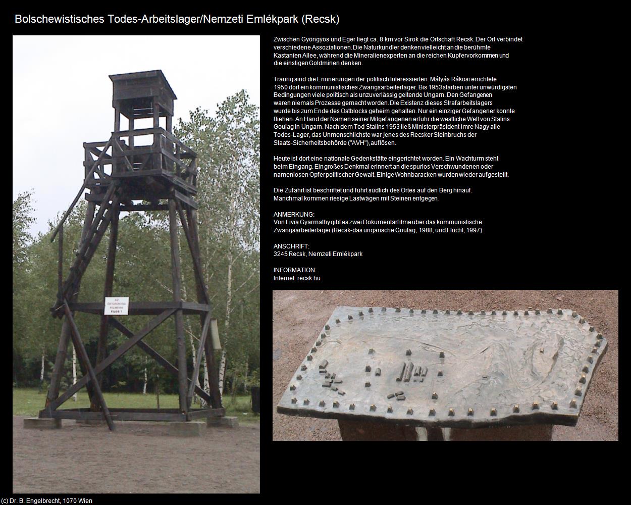 Bolschewistisches Todes-Arbeitslager (Recsk) in Kulturatlas-UNGARN