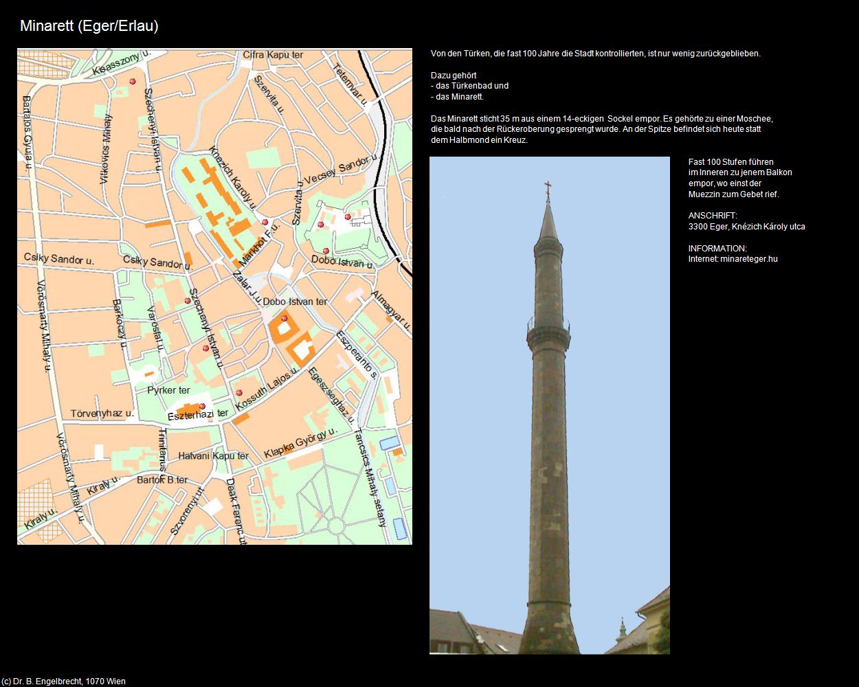 Minarett (Eger/Erlau) in Kulturatlas-UNGARN