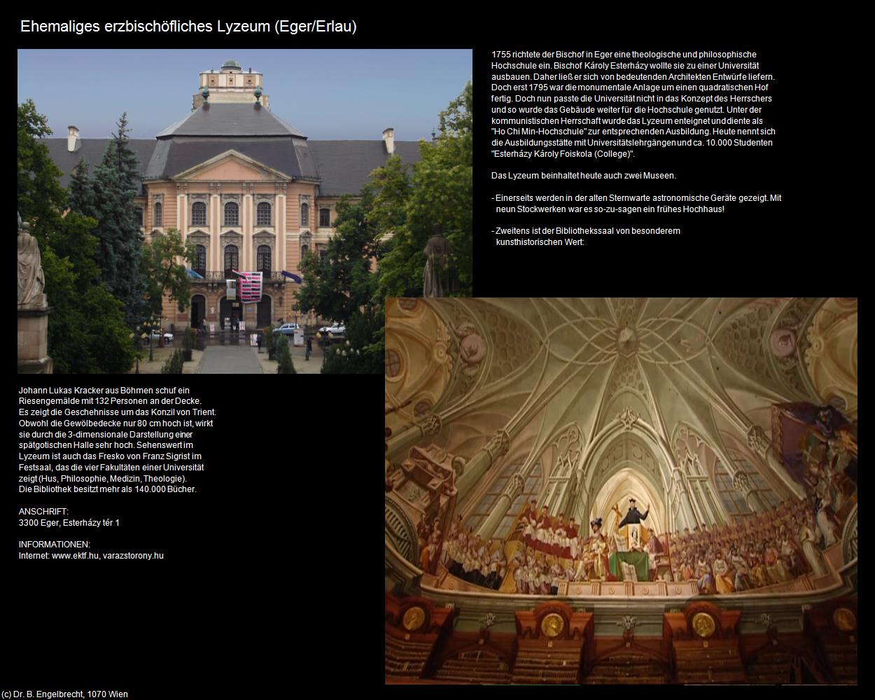 Ehem. erzbischöfliches Lyzeum (Eger/Erlau) in Kulturatlas-UNGARN