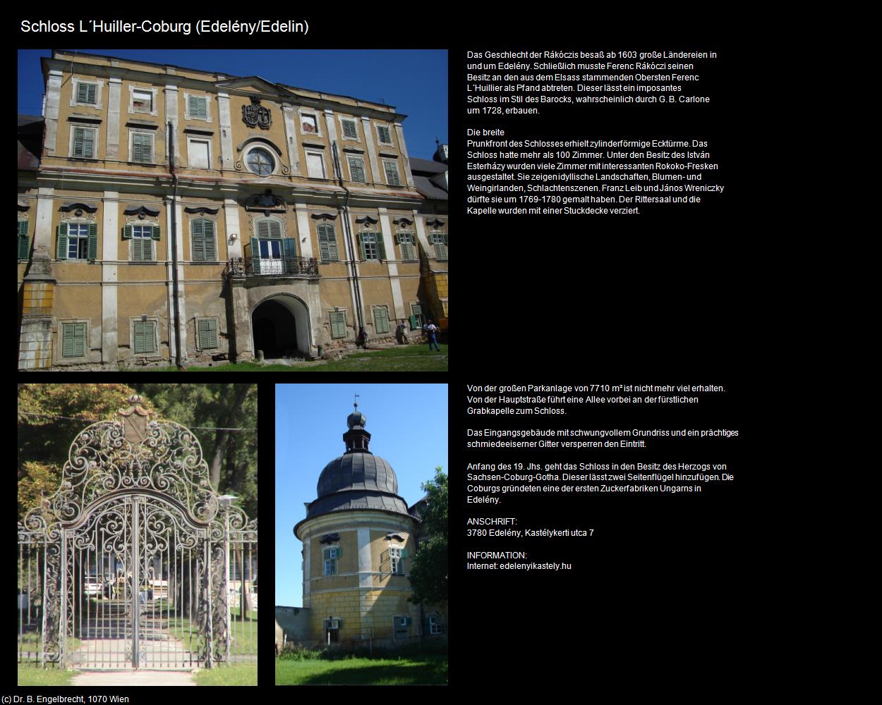 Schloss L‘Huiller-Coburg (Edelény/Edelin) in Kulturatlas-UNGARN