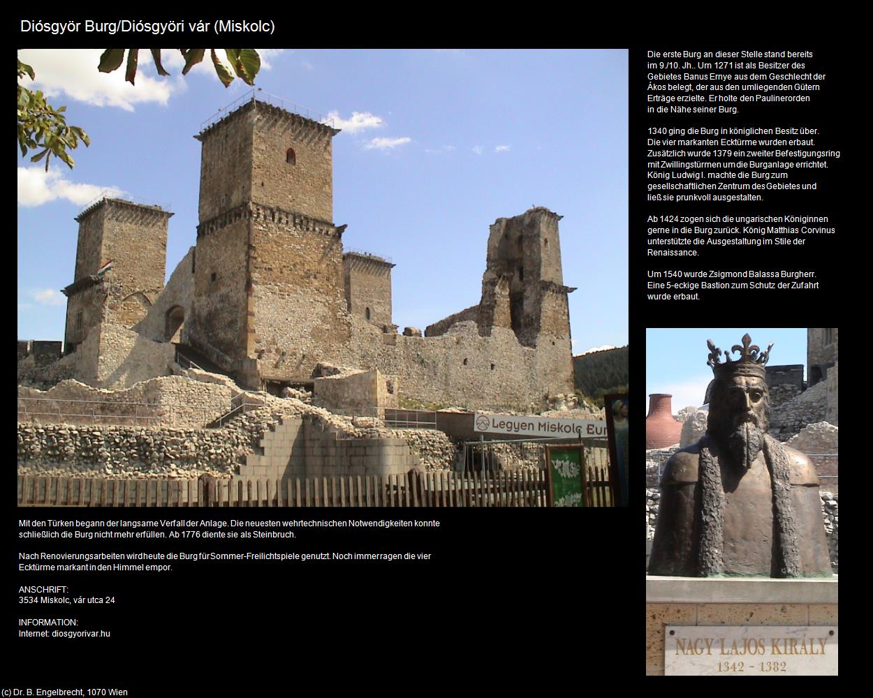 Diósgyör Burg (Miskolc) in Kulturatlas-UNGARN