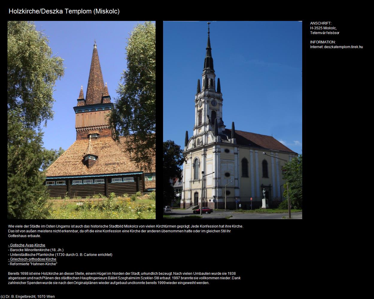 Holzkirche/Deszka templom (Miskolc) in Kulturatlas-UNGARN(c)B.Engelbrecht