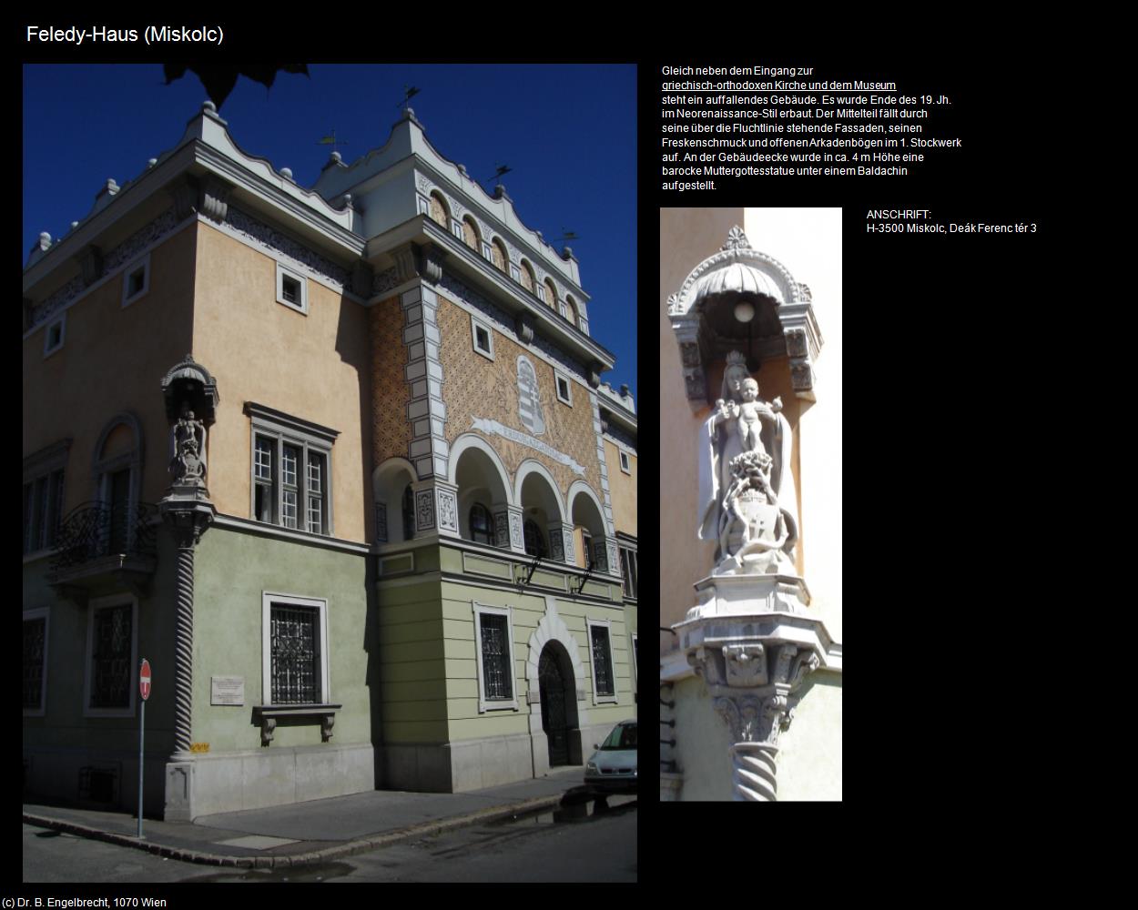 Feledy-Haus (Miskolc) in Kulturatlas-UNGARN(c)B.Engelbrecht