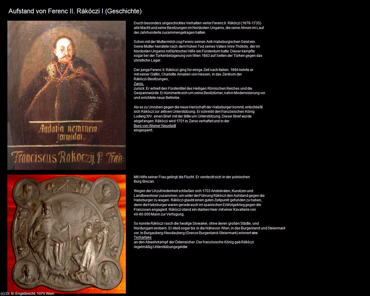 Aufstand von Ferenc II. Rákóczi I (Tokaj) in Kulturatlas-UNGARN(c)B.Engelbrecht