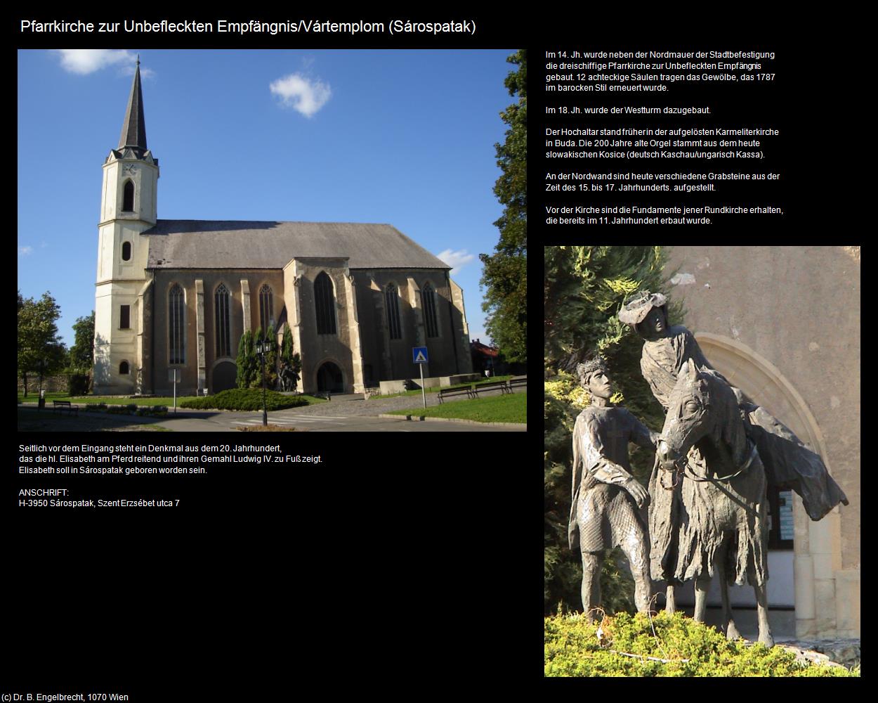 Pfk. Zur Unbefleckten Empfängnis (Sárospatak) in Kulturatlas-UNGARN