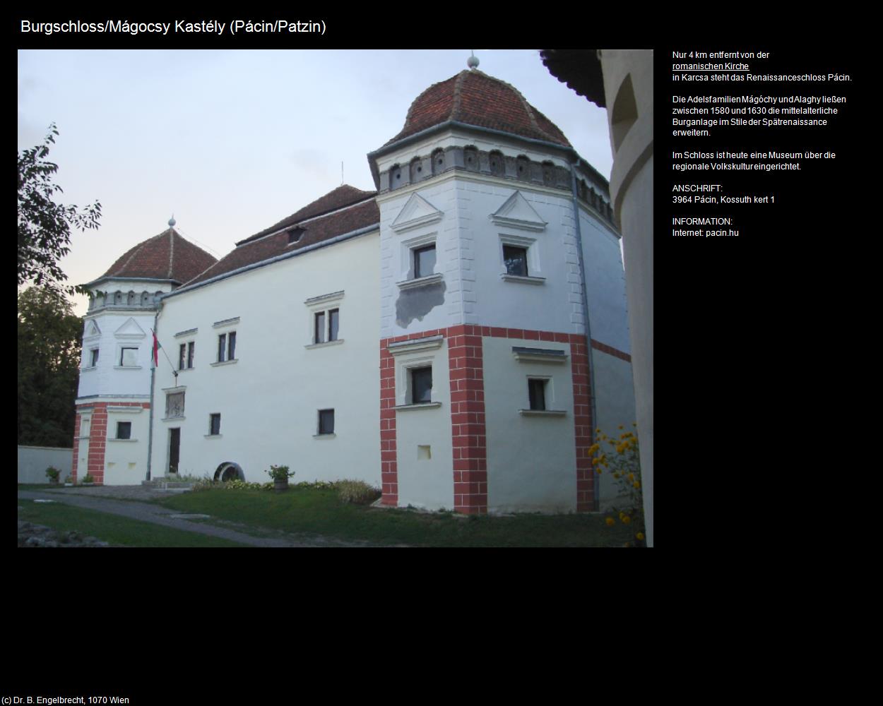 Burgschloss (Pácin/Patzin) in Kulturatlas-UNGARN(c)B.Engelbrecht