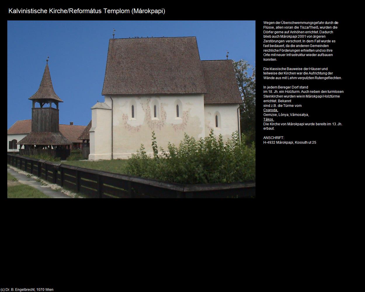 Kalvinistische Kirche (Márokpapi) in Kulturatlas-UNGARN(c)B.Engelbrecht