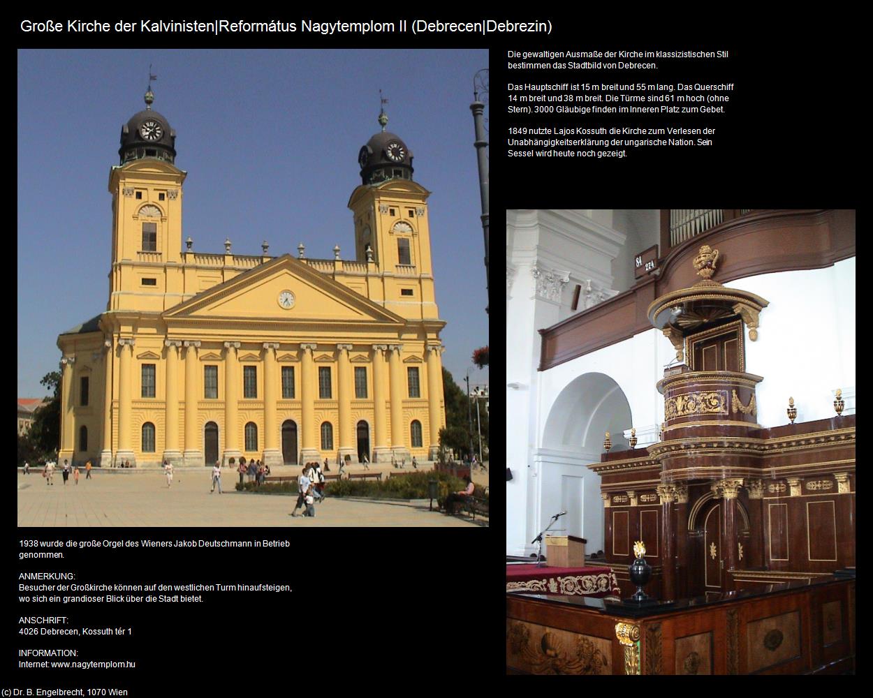 Große Kirche der Kalvinisten II (Debrecen|Debrezin) in UNGARN 