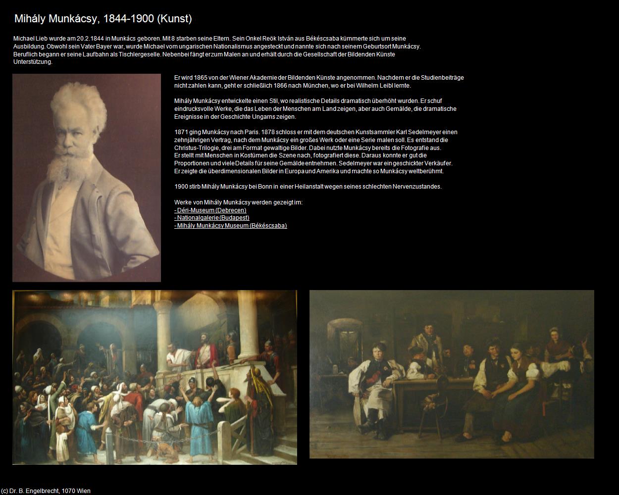 Mihály Munkácsy  (Békéscsaba) in Kulturatlas-UNGARN(c)B.Engelbrecht