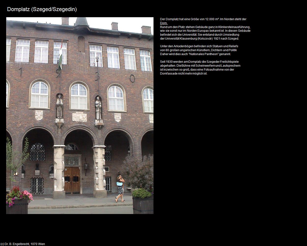 Domplatz (Szeged/Szegedin) in Kulturatlas-UNGARN(c)B.Engelbrecht