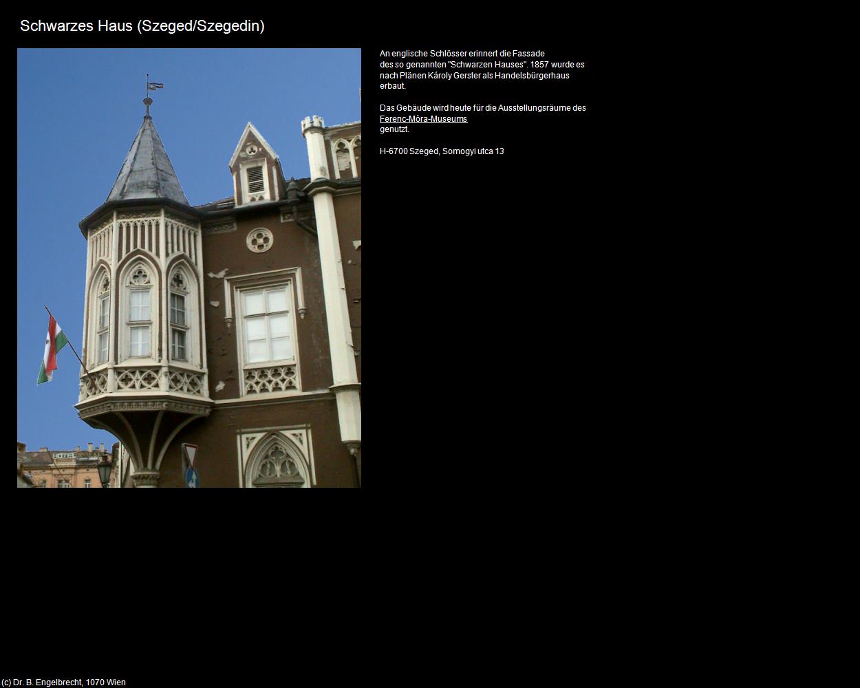 Schwarzes Haus (Szeged/Szegedin) in Kulturatlas-UNGARN(c)B.Engelbrecht