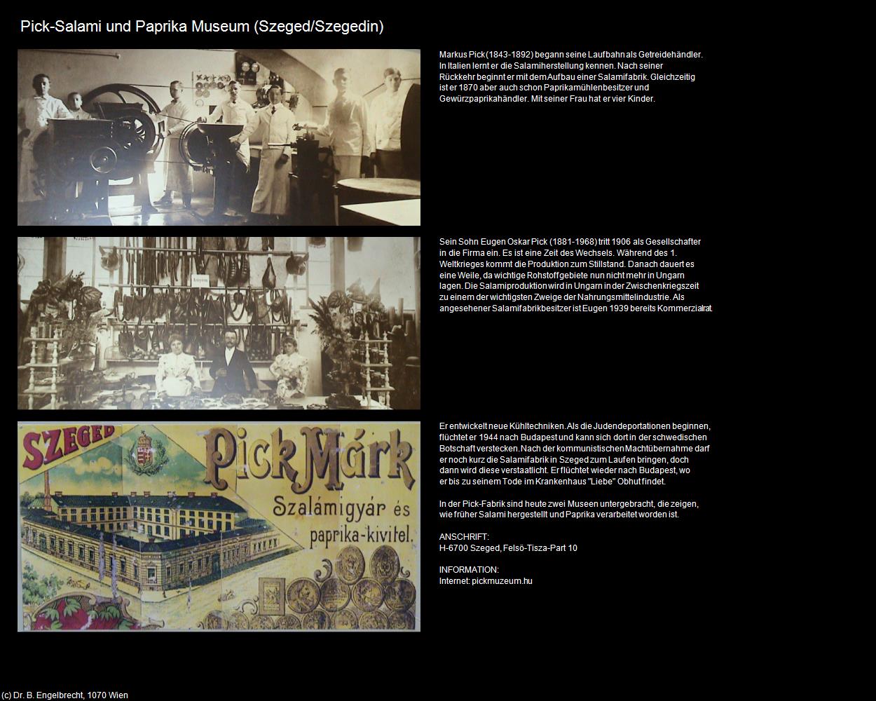 Pick-Salami und Paprika Museum  (Szeged/Szegedin) in Kulturatlas-UNGARN