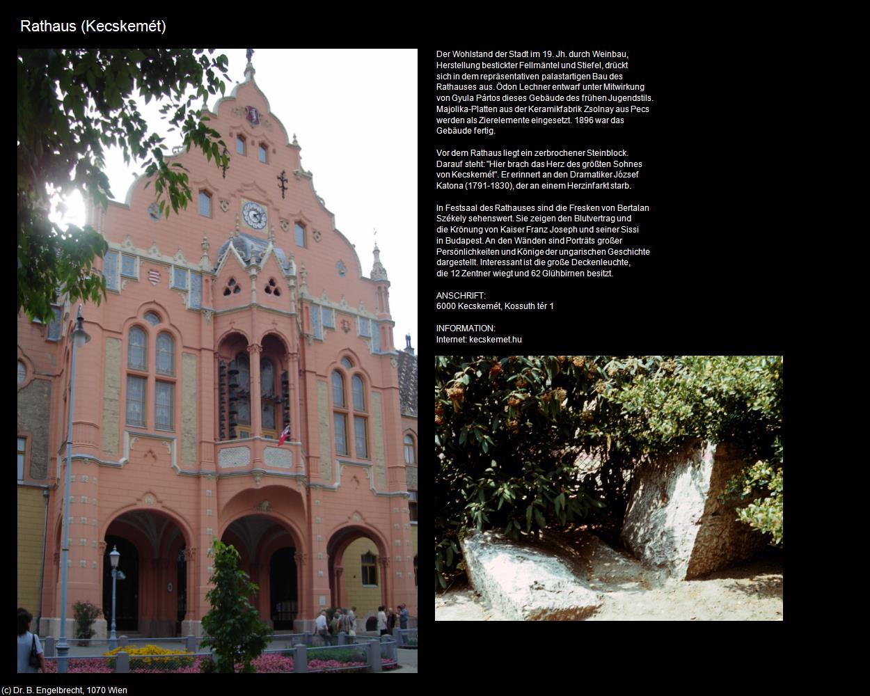 Rathaus (Kecskemét) in Kulturatlas-UNGARN
