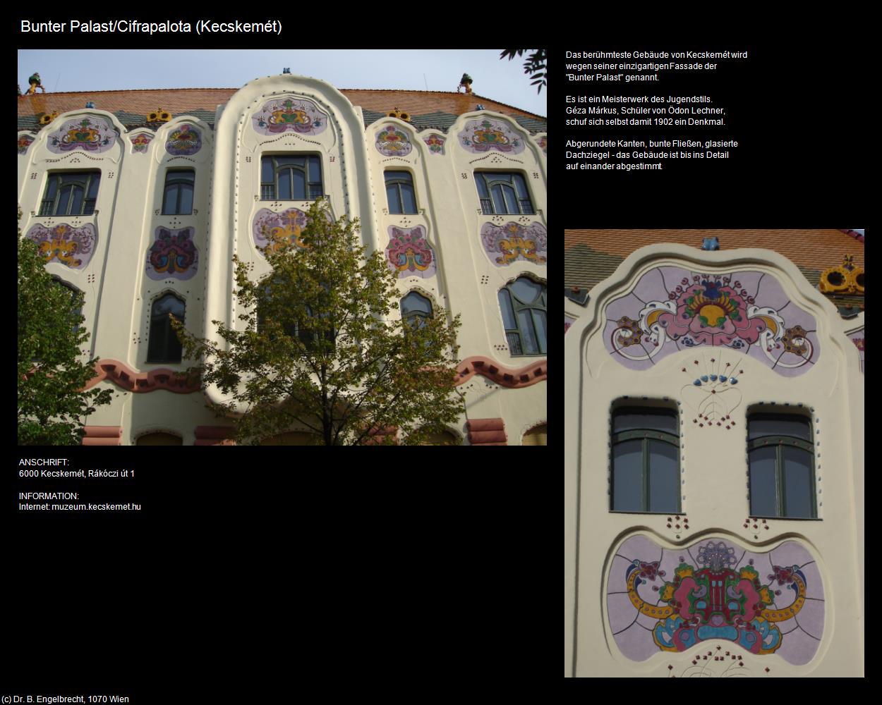 Bunter Palast/Cifrapalota (Kecskemét) in Kulturatlas-UNGARN