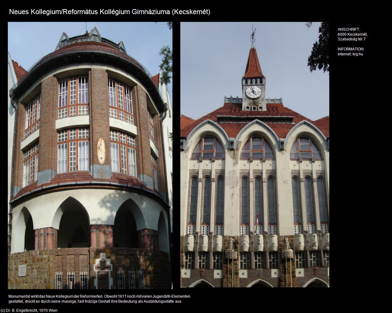 Neues Kollegium (Kecskemét) in Kulturatlas-UNGARN