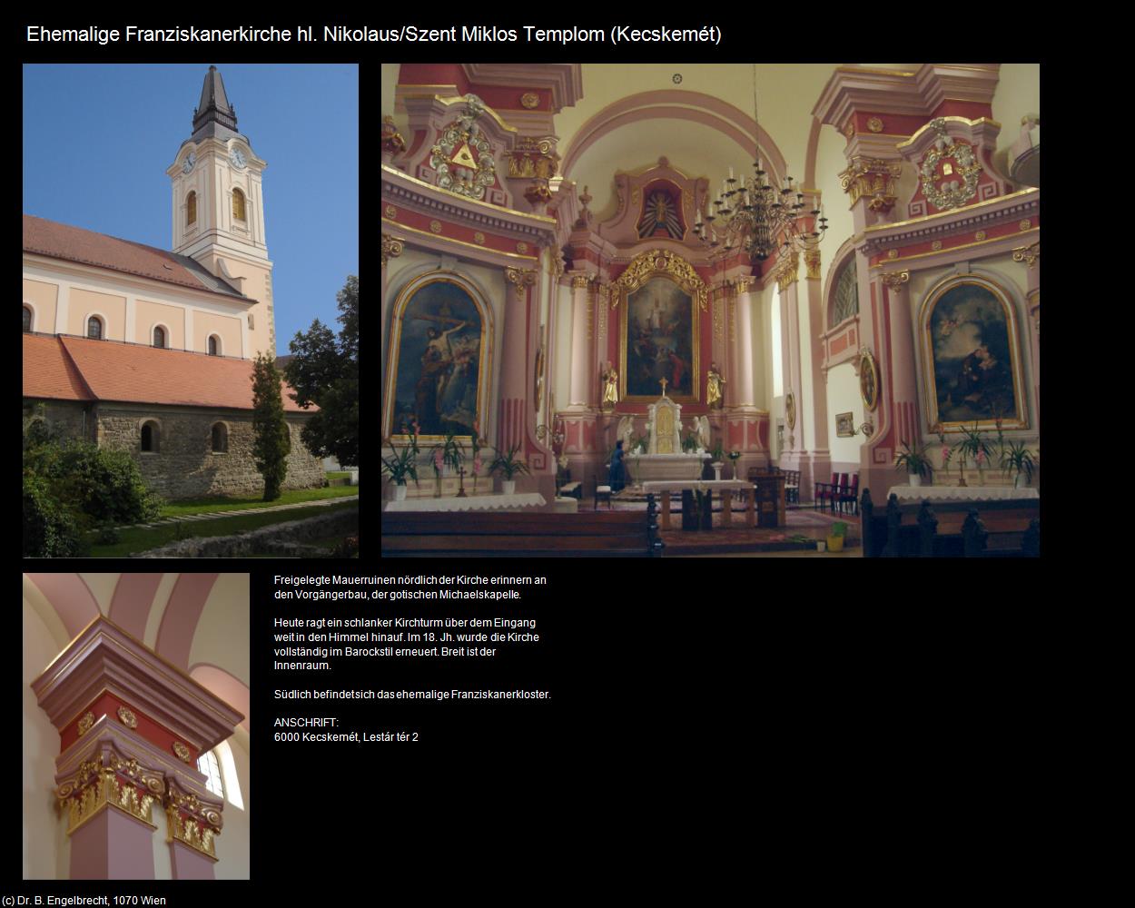Ehem. Franziskanerkirche (Kecskemét) in Kulturatlas-UNGARN
