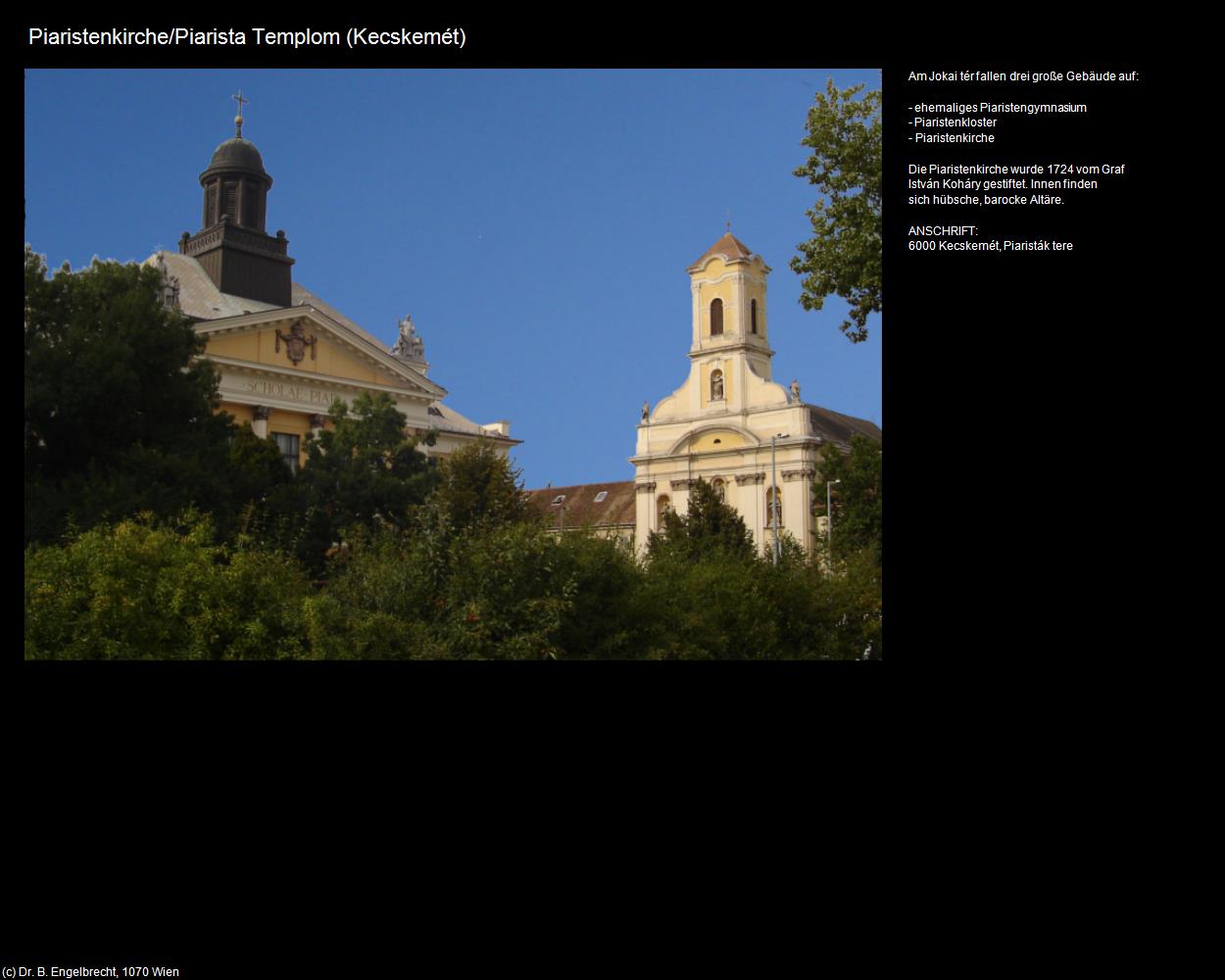 Piaristenkirche (Kecskemét) in Kulturatlas-UNGARN