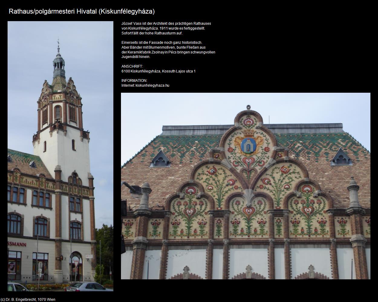 Rathaus (Kiskunfélegyháza) in Kulturatlas-UNGARN