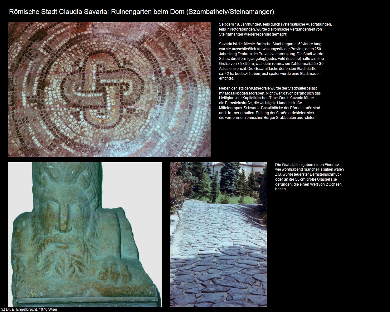 Römische Stadt Claudia Savaria: Ruinengarten beim Dom (Szombathely/Steinamanger) in Kulturatlas-UNGARN