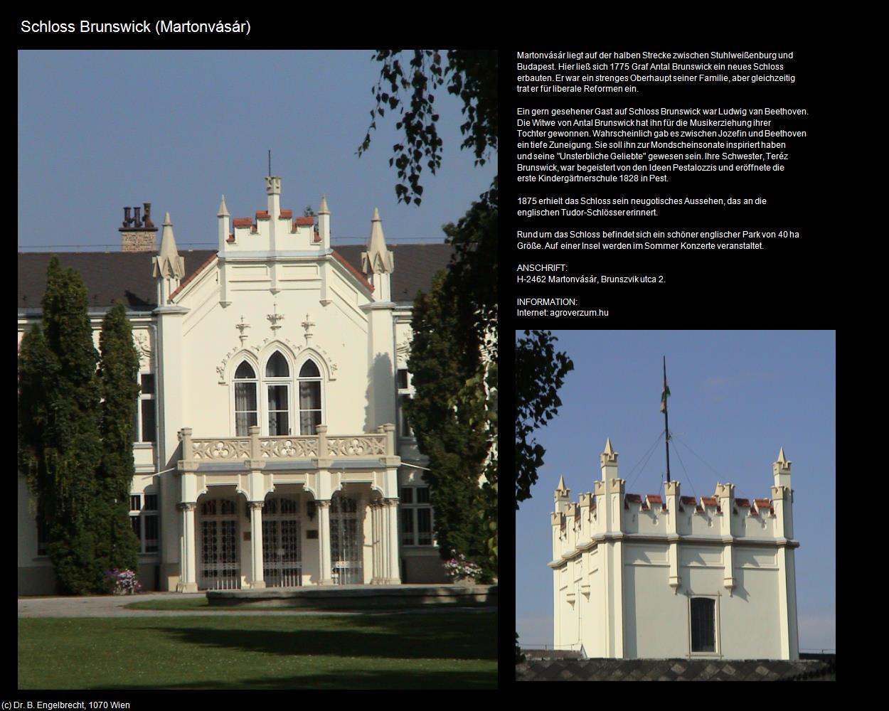 Schloss Brunswick (Martonvásár) in Kulturatlas-UNGARN