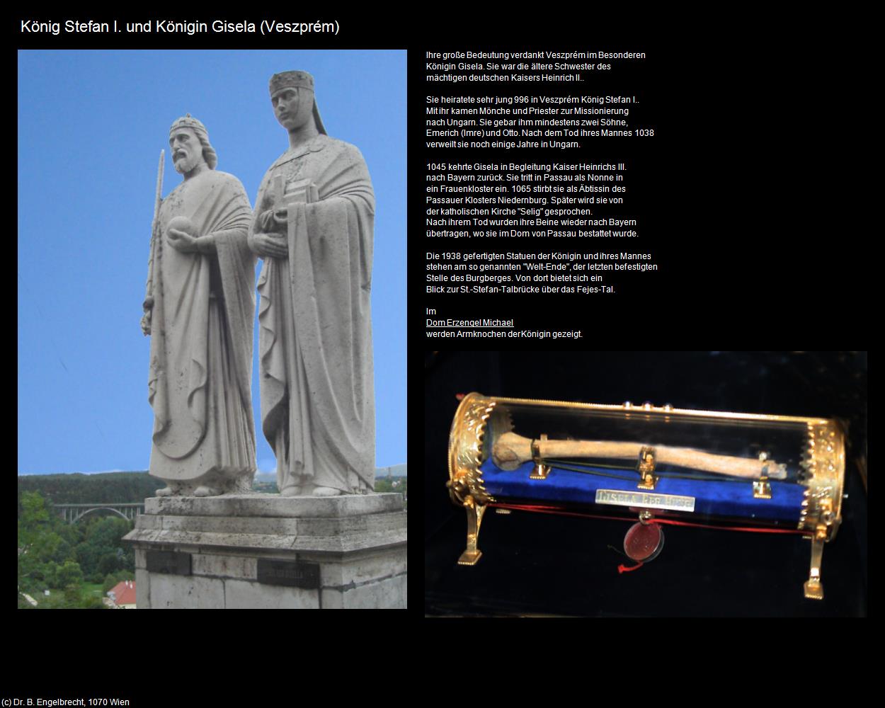 König Stefan I. und Königin Gisela (Veszprém) in Kulturatlas-UNGARN(c)B.Engelbrecht