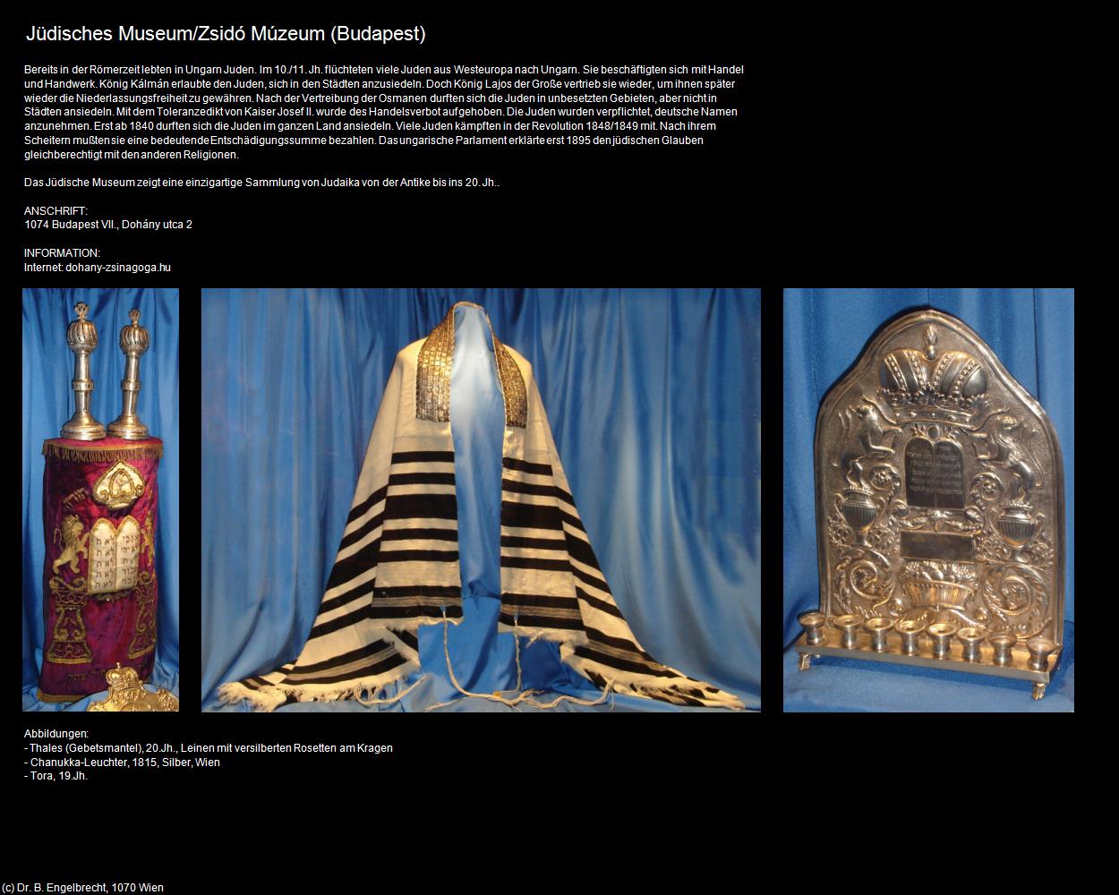 Jüdisches Museum/Zsidó Múzeum (Budapest) in Kulturatlas-UNGARN