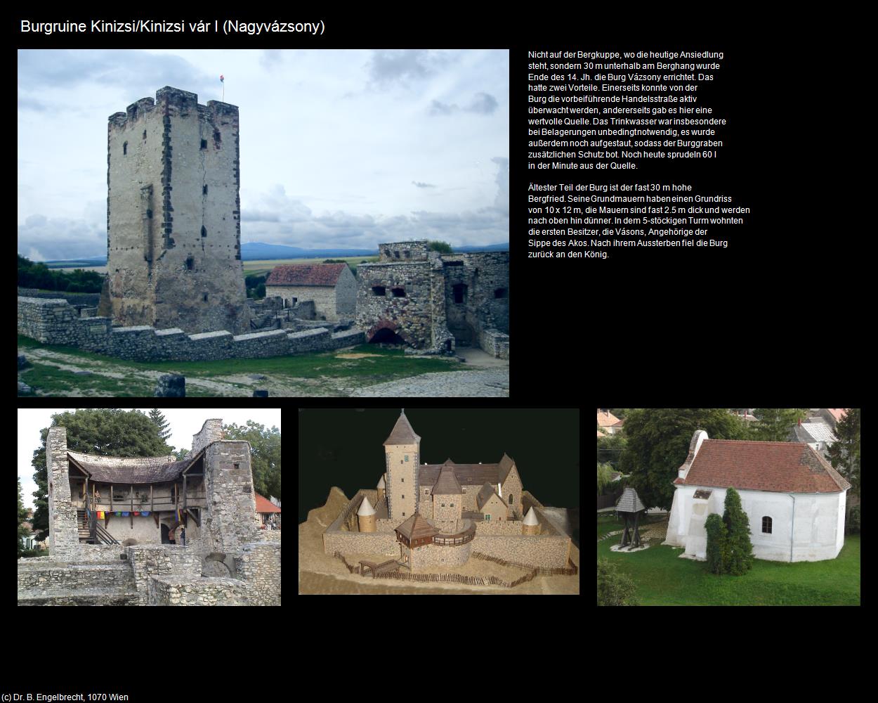 Burgruine Kinizsi I (Nagyvázsony) in Kulturatlas-UNGARN