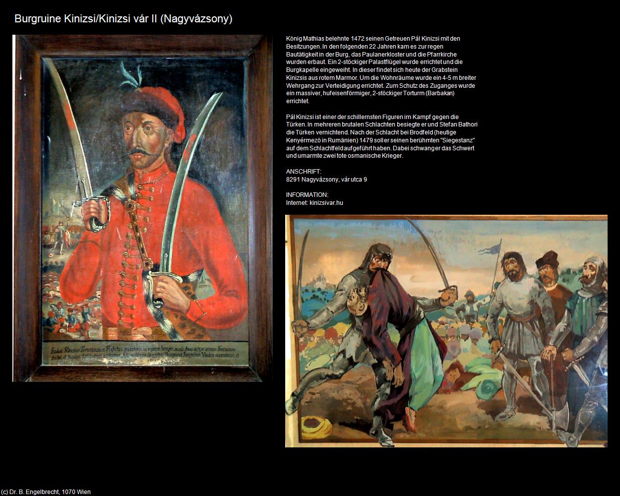 Burgruine Kinizsi II (Nagyvázsony) in Kulturatlas-UNGARN